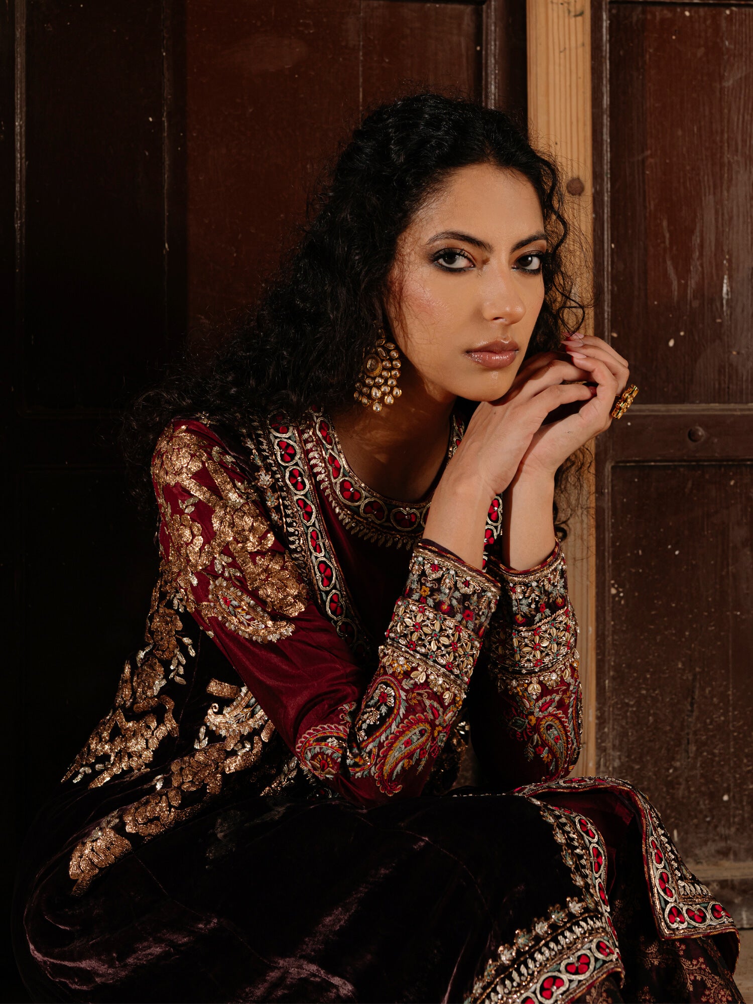 MUMTAZ KURTI W/ SKINNY SHALWAR - Misha Lakhani