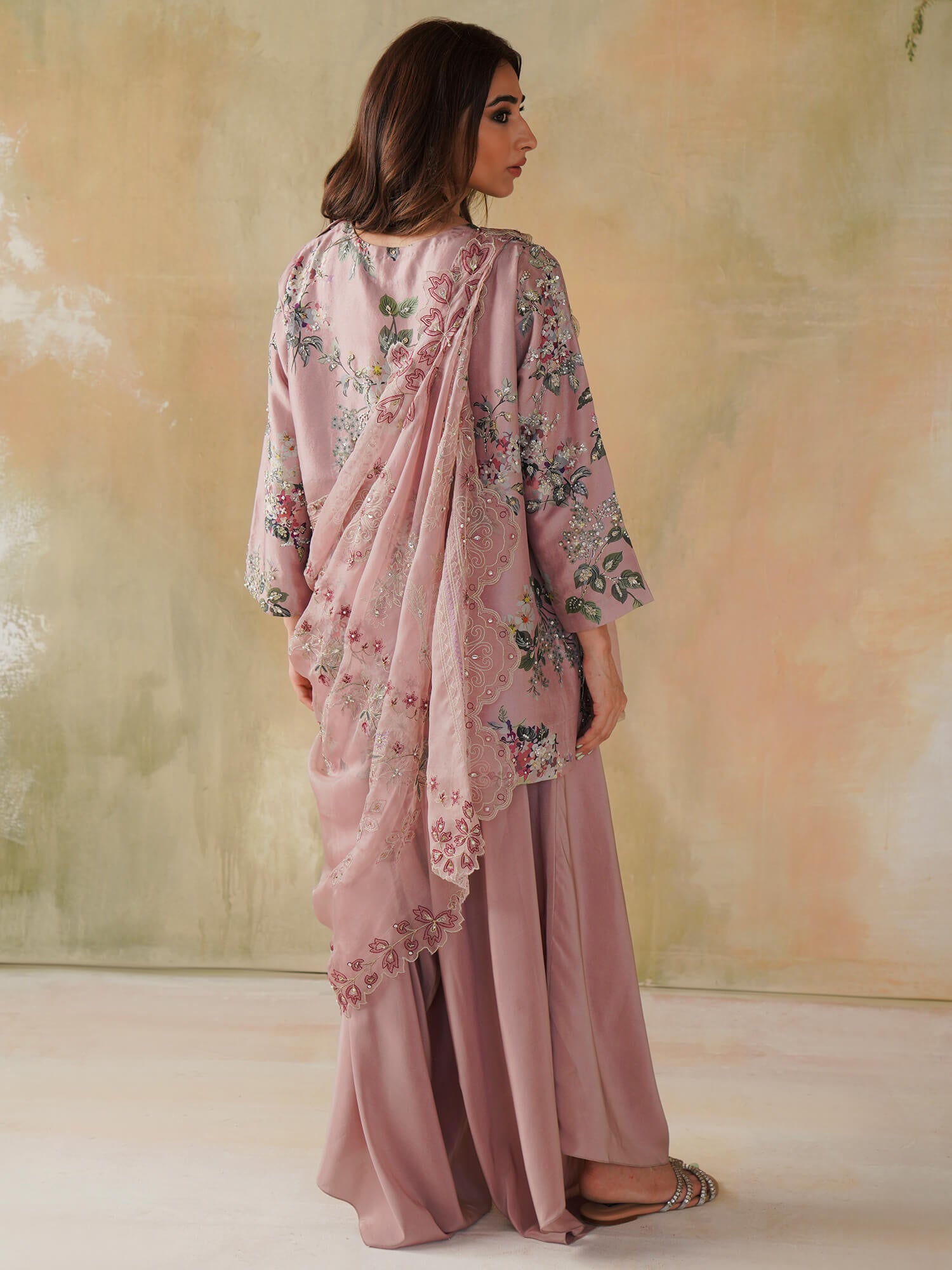 ALISHA, PANTS & DRAPED DUPATTA