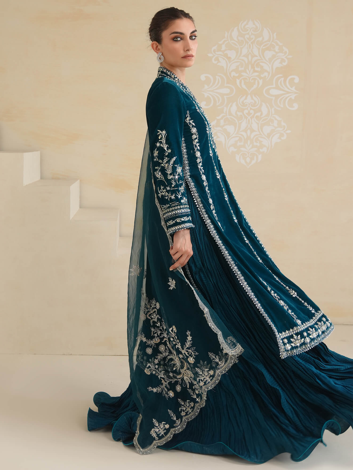 ANUM, CRUSHED LEHENGA & DUAPATTA