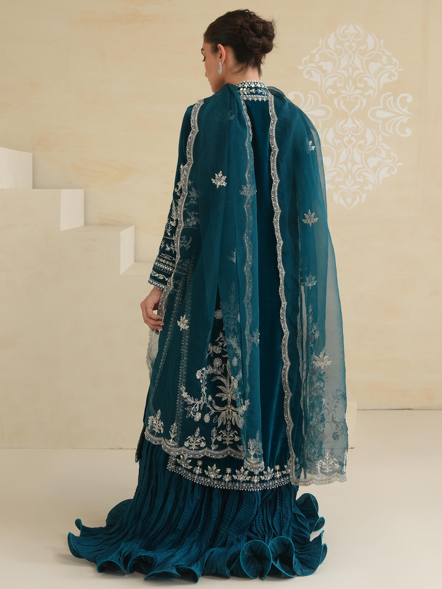 ANUM, CRUSHED LEHENGA & DUAPATTA